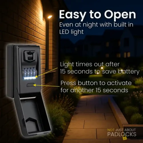 led combination key safe